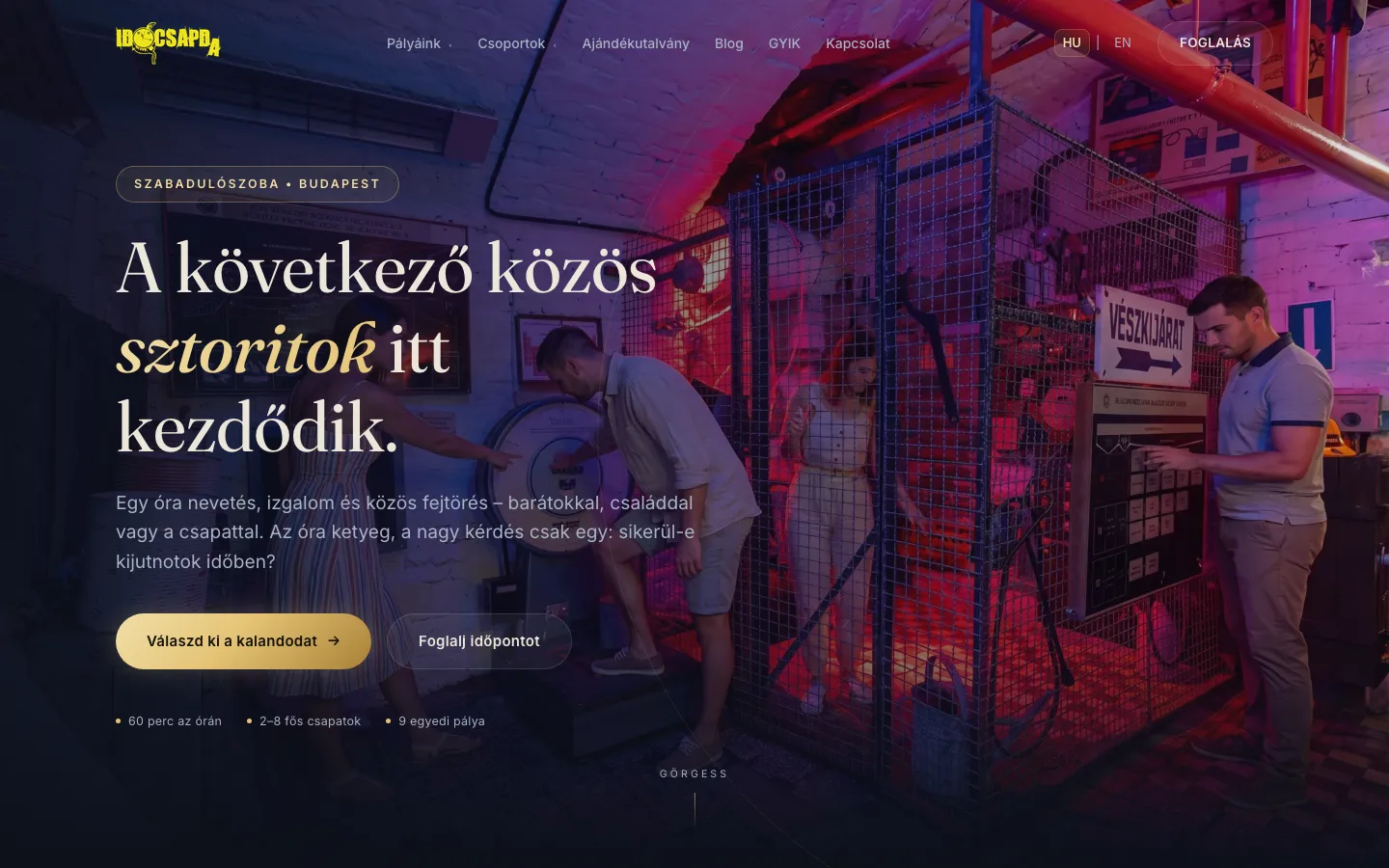 Időcsapda.hu — az új weboldal