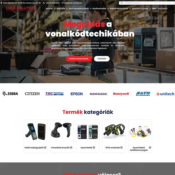 Code Solution – a korábbi referenciaoldal kiemelt képe