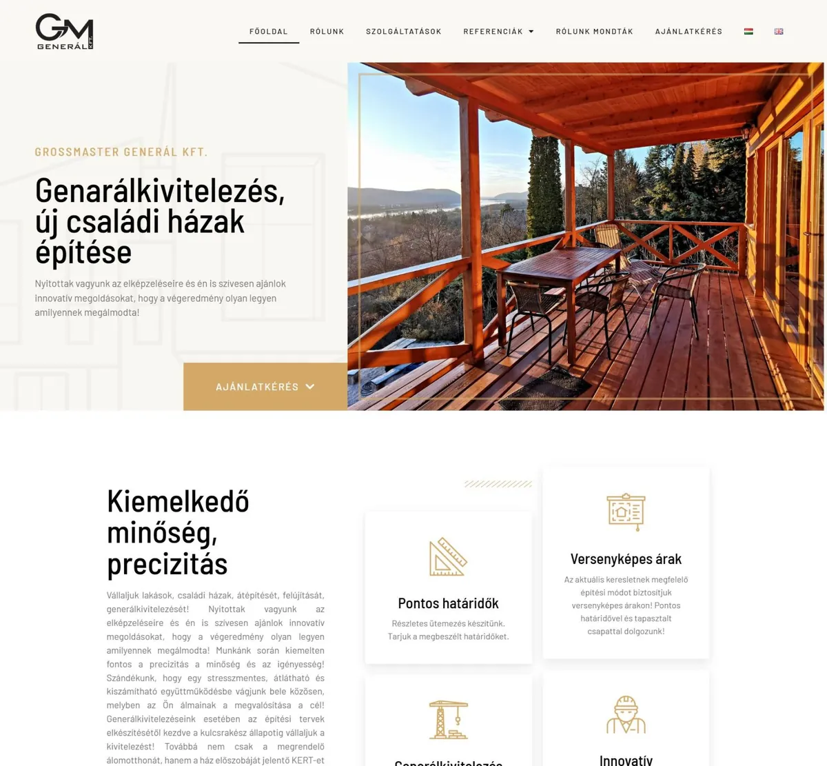 Generalmaster.hu – Genarálkivitelezés – a korábbi referenciaoldal kiemelt képe