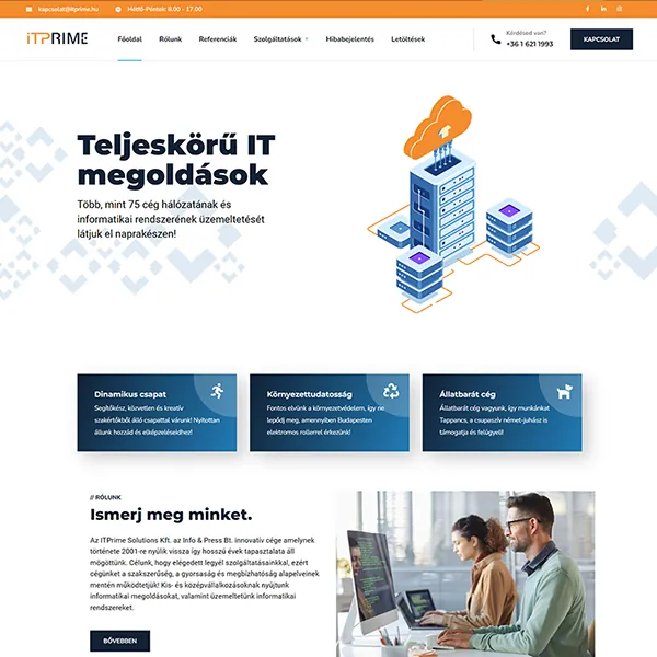 IT Prime – a korábbi referenciaoldal kiemelt képe