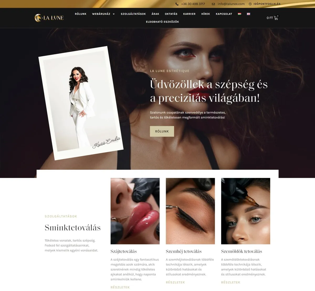 Lalunee.com Webáruház – a korábbi referenciaoldal kiemelt képe