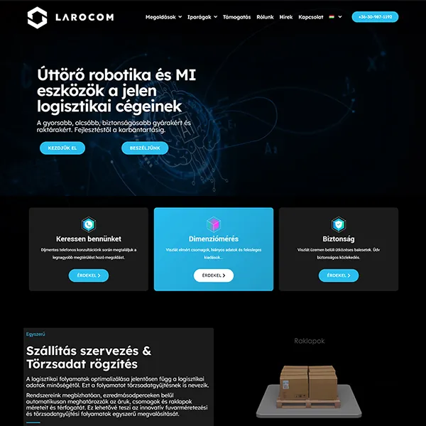 Larocom – a korábbi referenciaoldal kiemelt képe