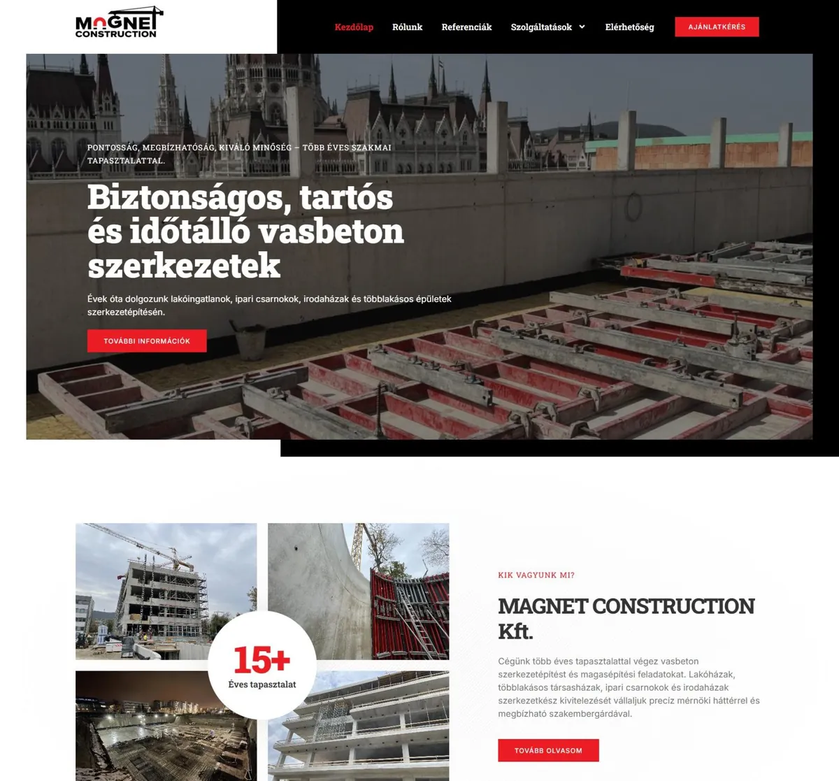 Magnet Construction – Szerkezetépítés – a korábbi referenciaoldal kiemelt képe