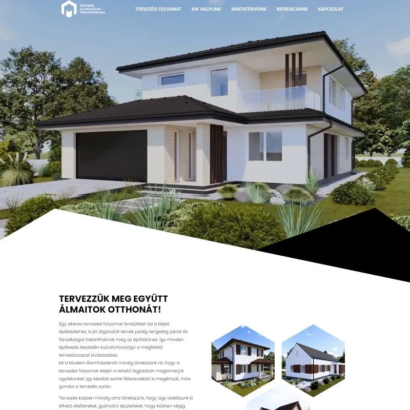 Modern Álomházak – a korábbi referenciaoldal kiemelt képe