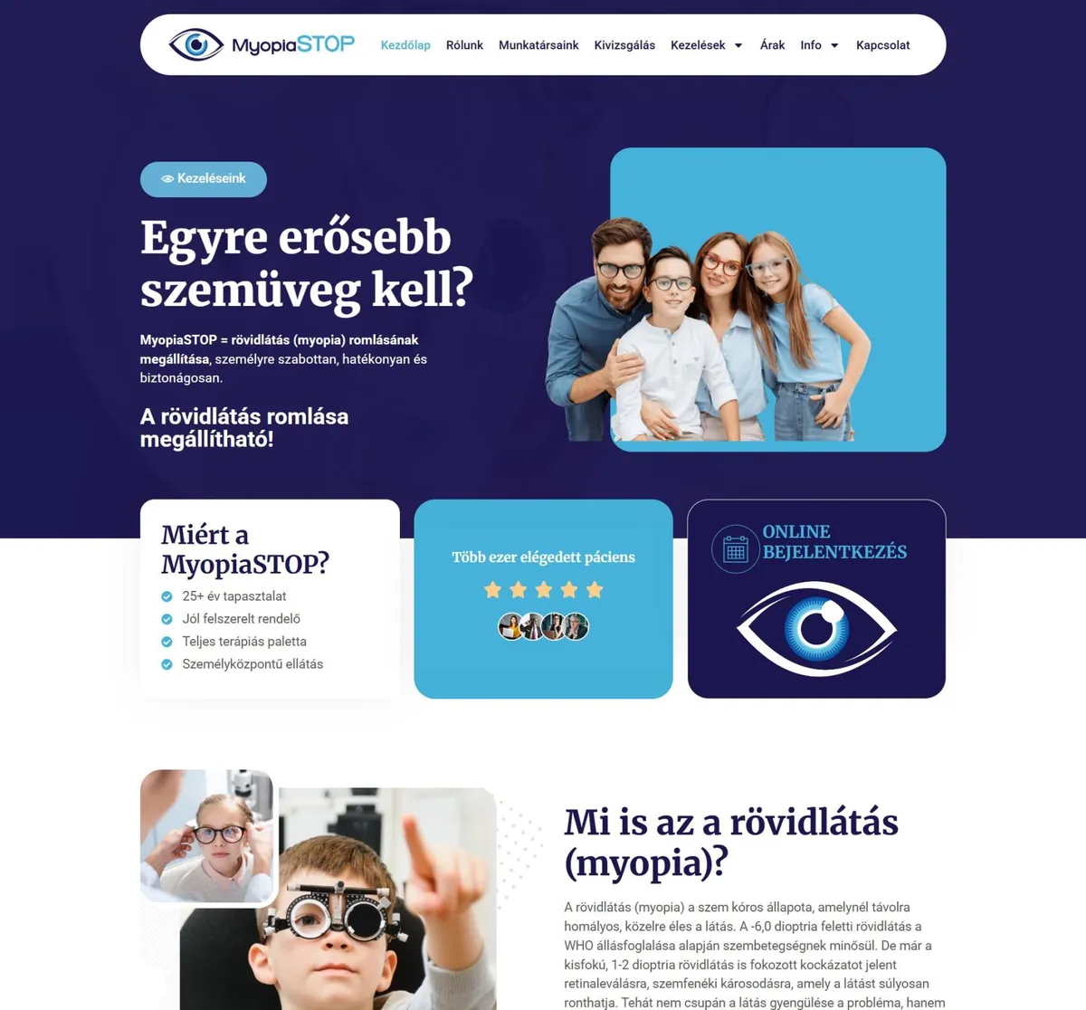 MyOpiaSTOP Rendelő – a korábbi referenciaoldal kiemelt képe
