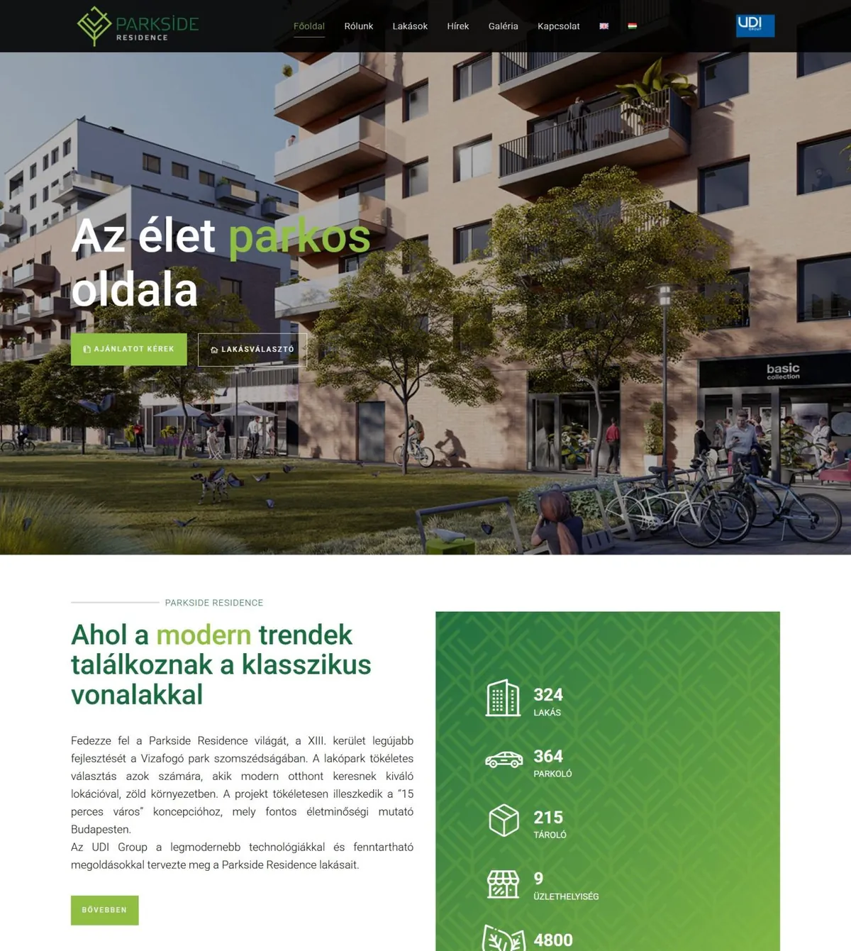 Parkside Residence – Lakópark – a korábbi referenciaoldal kiemelt képe