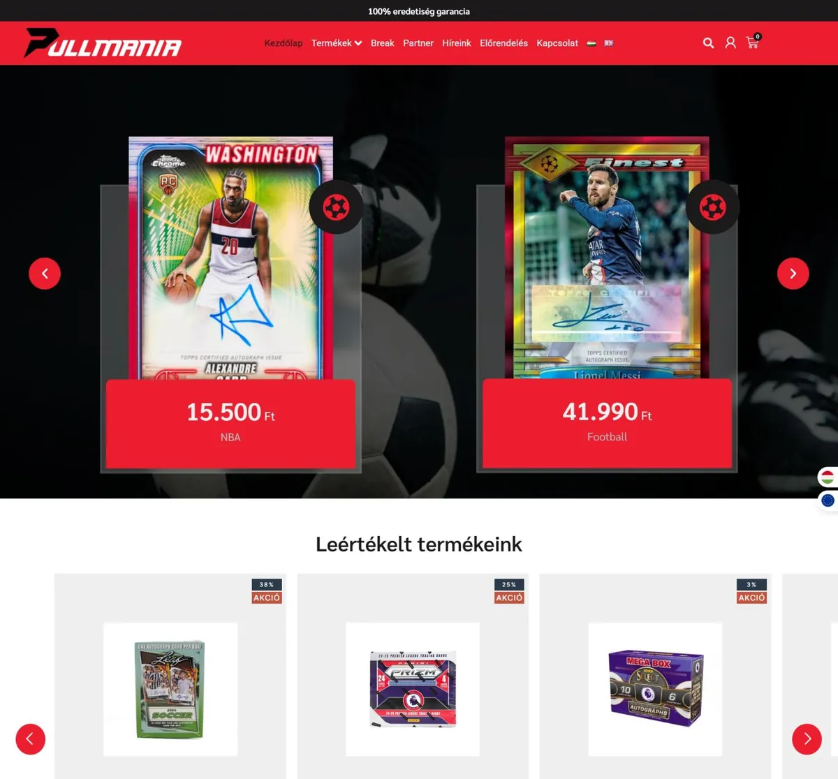 Pullmania.hu – Gyűjtői kínálat Webáruház – a korábbi referenciaoldal kiemelt képe