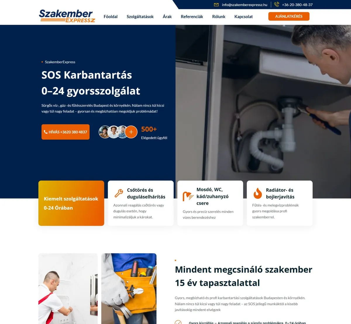 Szakember Expressz – a korábbi referenciaoldal kiemelt képe