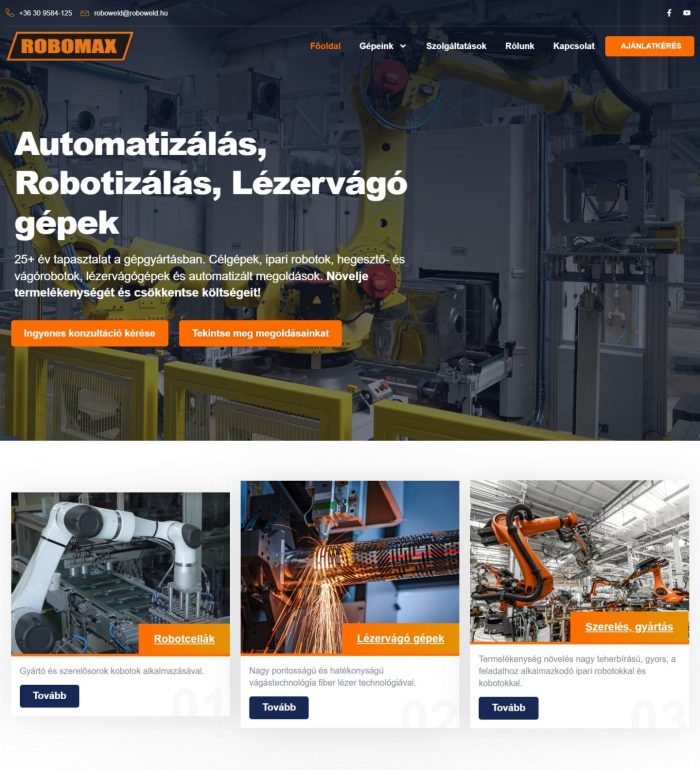 robomax-weboldal